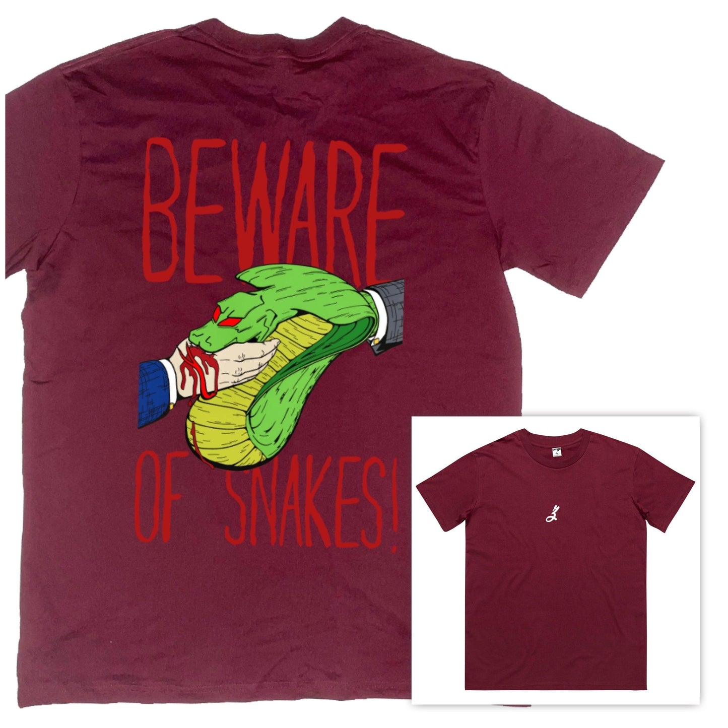 beware of snakes [t-shirt] - ovrsze