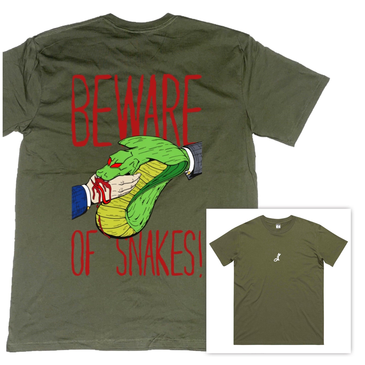 beware of snakes [t-shirt] - ovrsze