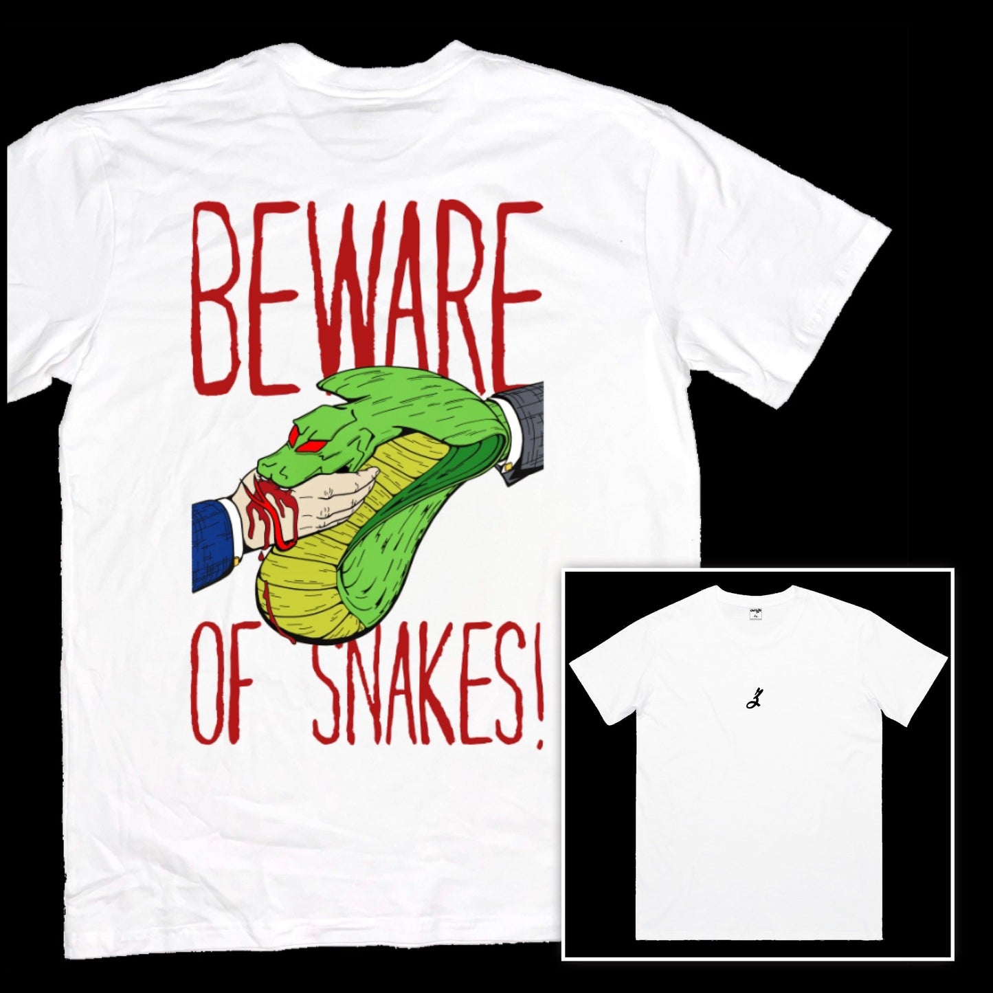 beware of snakes [t-shirt] - ovrsze