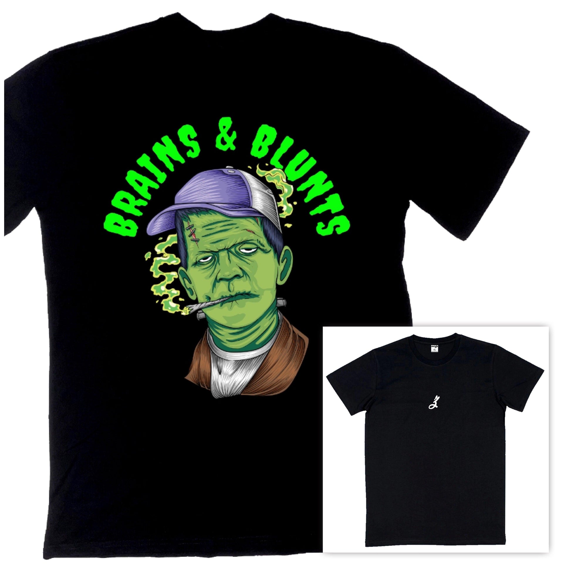 brains & blunts [t-shirt] - ovrsze