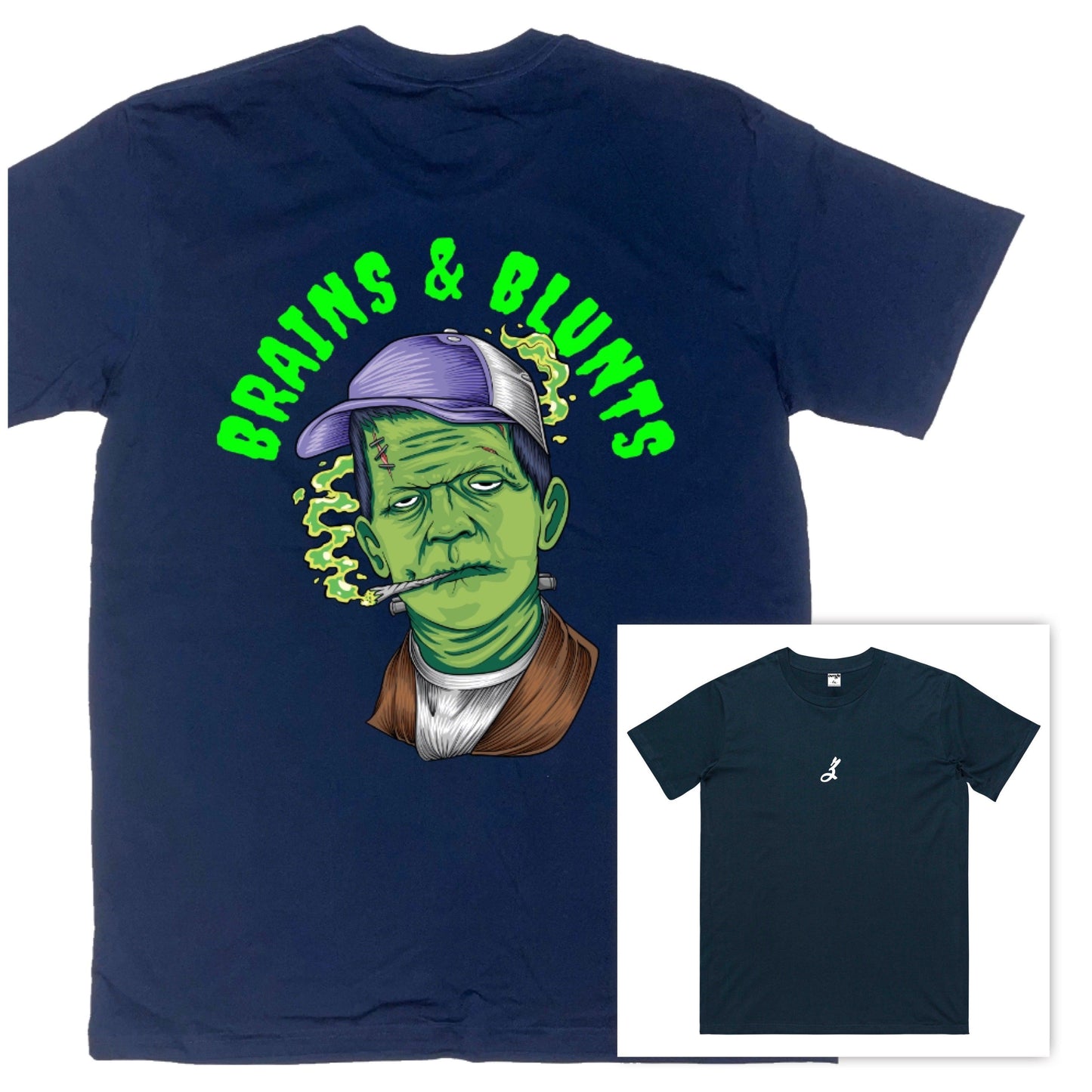 brains & blunts [t-shirt] - ovrsze