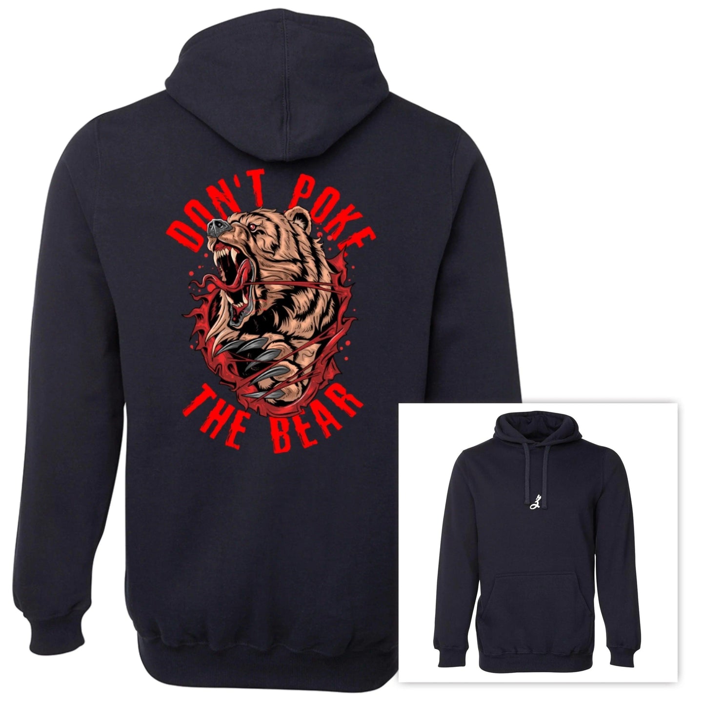don't poke the bear [hoodie] - ovrsze