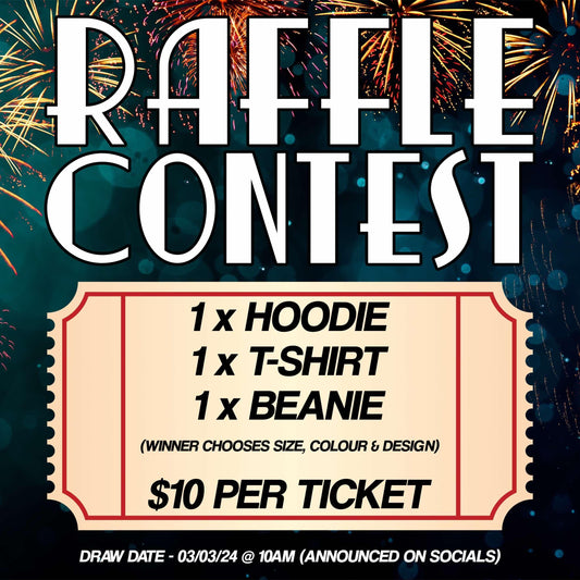 win a hoodie, t-shirt, and beanie bundle for $10 | raffle ticket entry - ovrsze