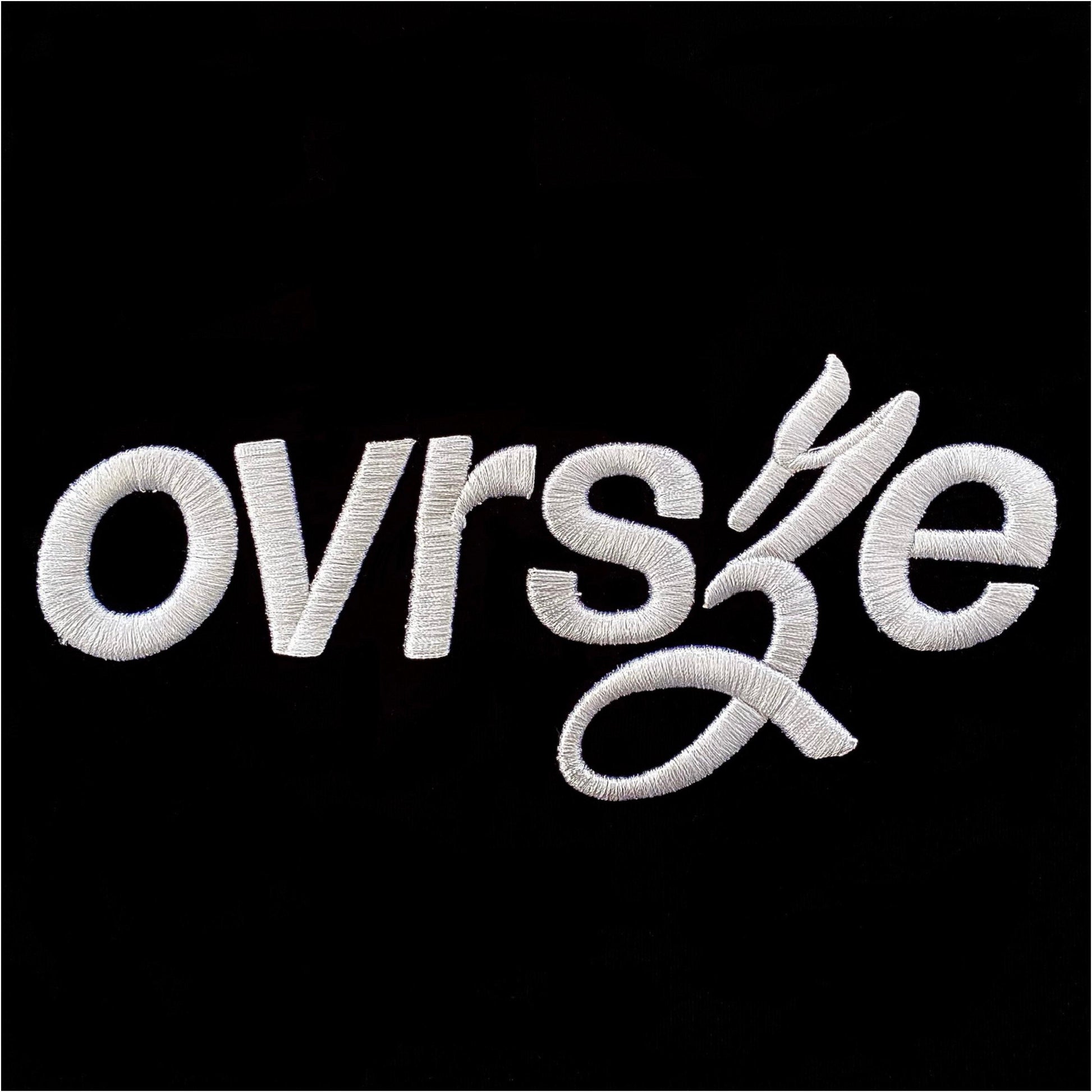 embroidered pitch black signature [hoodie] - ovrsze