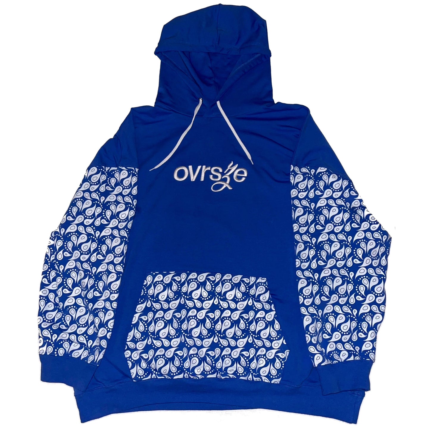 embroidered sky blue paisley [hoodie] - ovrsze