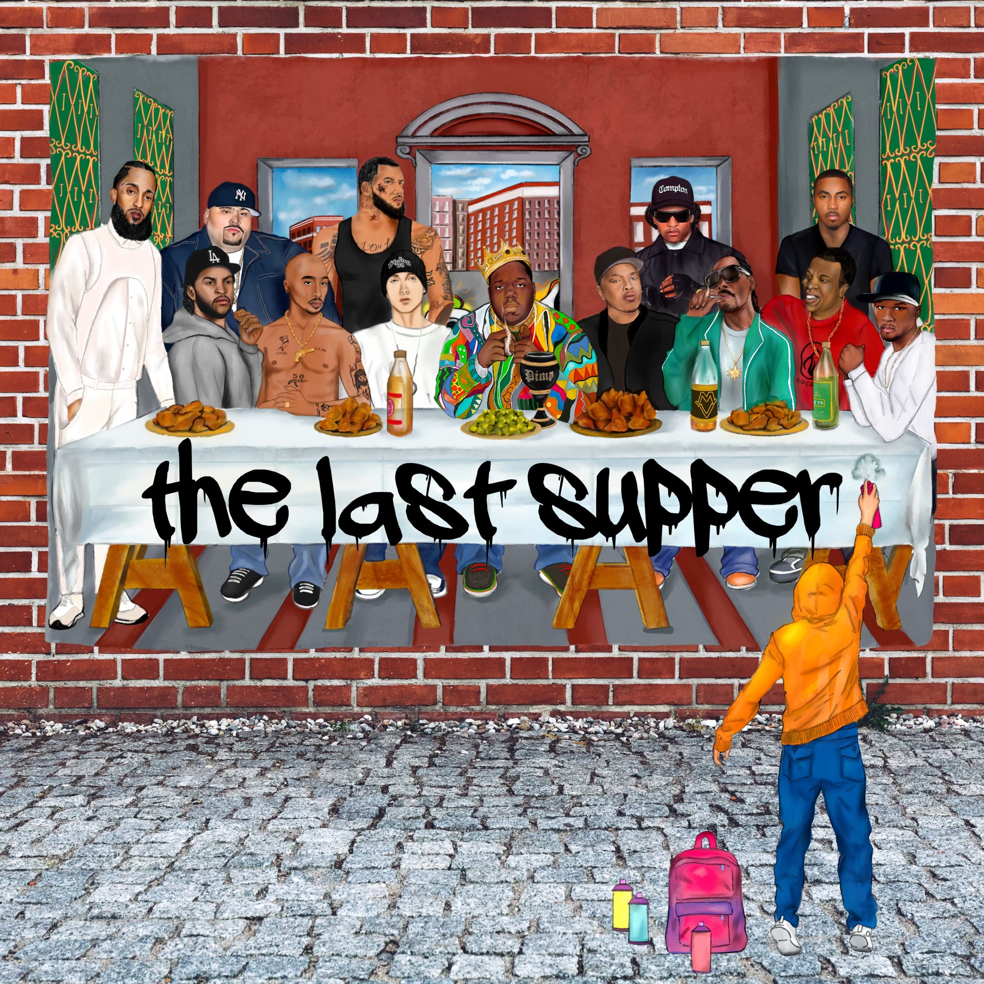 the last supper [t-shirt] - ovrsze